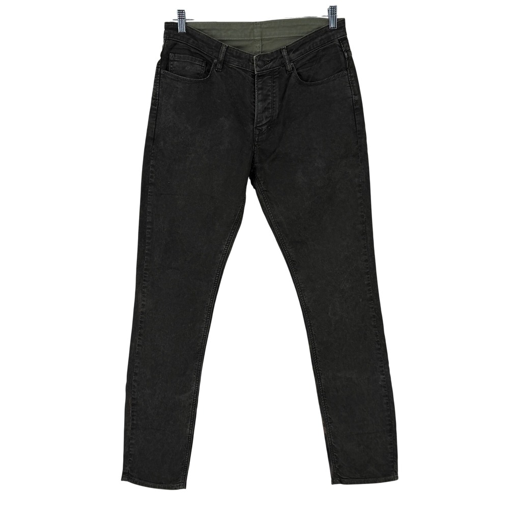 Zadig & Voltaire David Coated Slim‎ Jeans Mens 32 Dark Grey Black